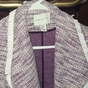 Adrienne Vittadini Multicolor Tweed Blazer